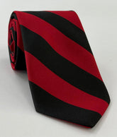 5/6 Royal Victoria Stripe Silk Tie RGT-10 Red & Black